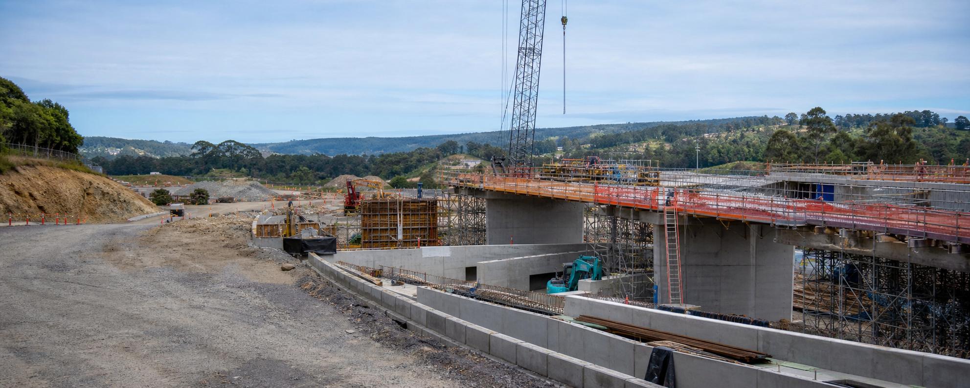 Civil infrastructure construction site